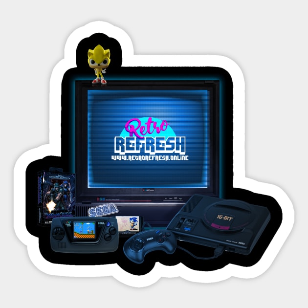 Mega Drive Nostalgia Tee Sticker by Retro Refresh